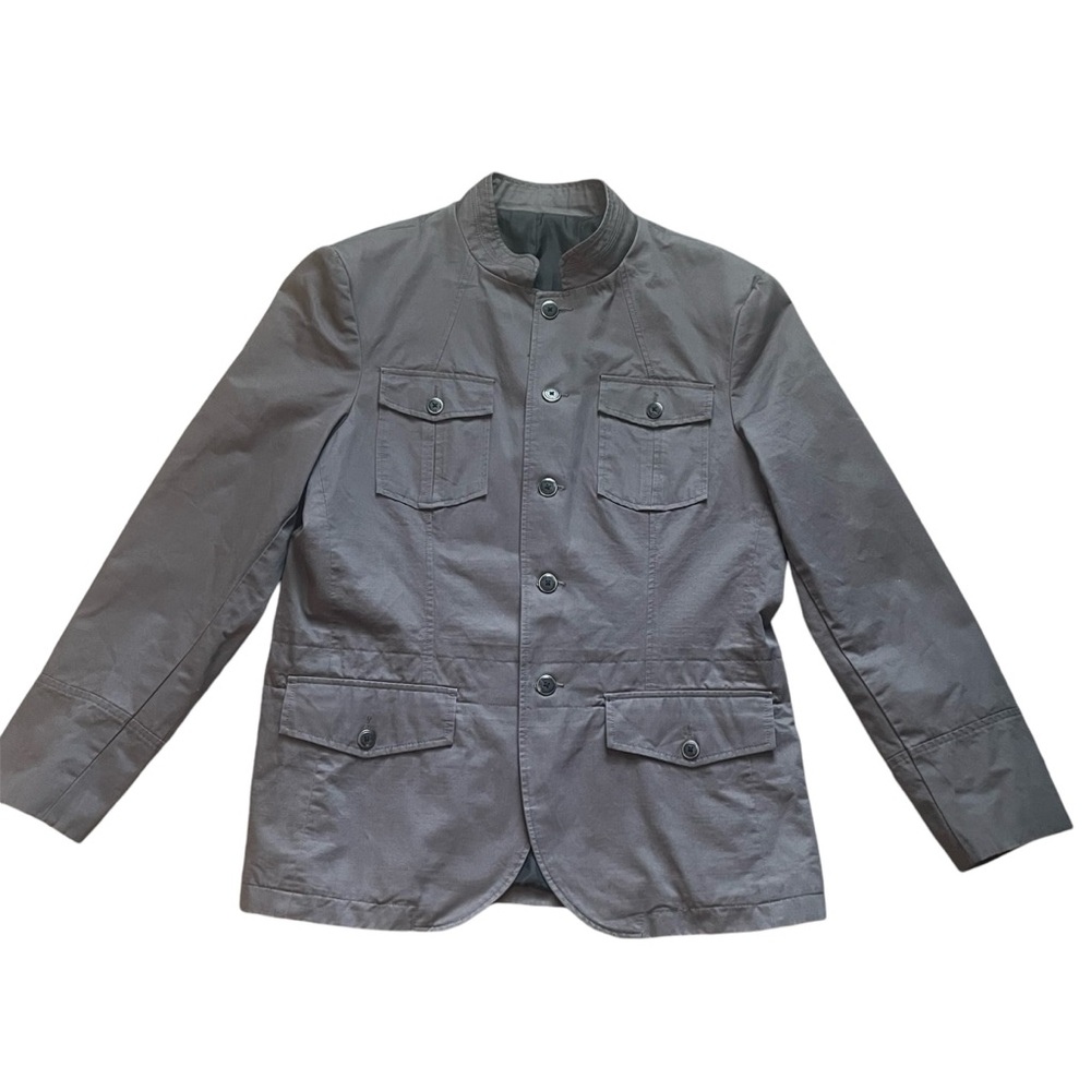 Kenneth Cole Reaction Gray Button Cotton Blazer Jacket